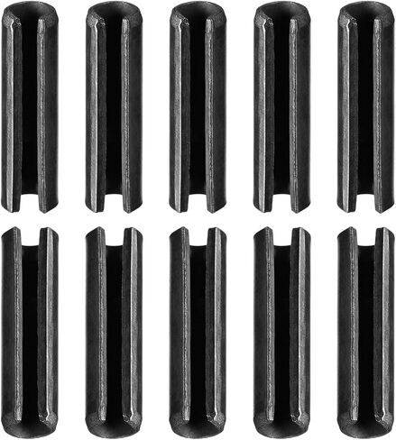 1.7mmx8mm(DxL) Slotted Spring Pin - 30Pack - Good for Home Machine Fastener - Carbon Steel Spring Dowel Tension Roll Pin - Black in Saudi Arabia