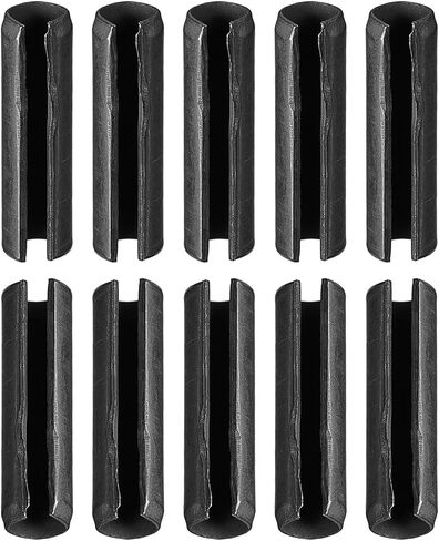 1.7mmx8mm(DxL) Slotted Spring Pin - 30Pack - Good for Home Machine Fastener - Carbon Steel Spring Dowel Tension Roll Pin - Black in Saudi Arabia
