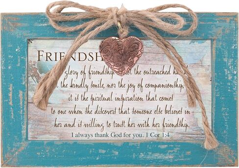 Cottage Garden Glory of Friendship Is Trust Teal Locket Petite Music Box Plays Amazing Grace in Saudi Arabia