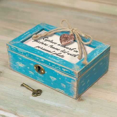 Cottage Garden Glory of Friendship Is Trust Teal Locket Petite Music Box Plays Amazing Grace in Saudi Arabia