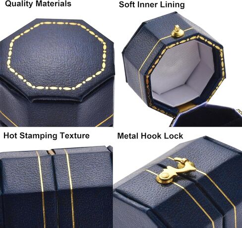 Mini size Metal glossy with LED Jewelry Gift Box - Easy to fit into your pocket or handbag - Blue in Saudi Arabia