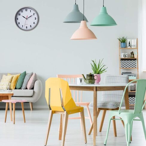 Silent Wall Clocks Battery Operated Wall Clock for Kids White Non-Ticking Easy to Read Wall Clock for Bathroom Kitchen Living Room Bedroom in 8 Inches in Kuwait