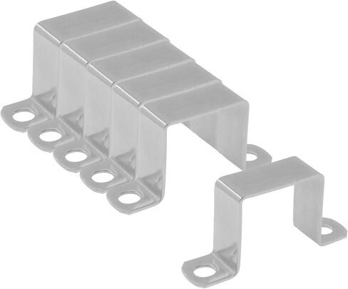 Square Oblong Pipe Clamp,6PCS U-Shaped Pipe Clamp,SAFYY U Shaped Connector Pipe Support Bar Security Holder Bracket,SUS304 Square Tube Buckle Clamps (45 * 45mm/1.77 * 1.77'') in Saudi Arabia