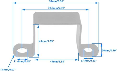 Square Oblong Pipe Clamp,6PCS U-Shaped Pipe Clamp,SAFYY U Shaped Connector Pipe Support Bar Security Holder Bracket,SUS304 Square Tube Buckle Clamps (45 * 45mm/1.77 * 1.77'') in Saudi Arabia