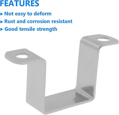 Square Oblong Pipe Clamp,6PCS U-Shaped Pipe Clamp,SAFYY U Shaped Connector Pipe Support Bar Security Holder Bracket,SUS304 Square Tube Buckle Clamps (45 * 45mm/1.77 * 1.77'') in Saudi Arabia