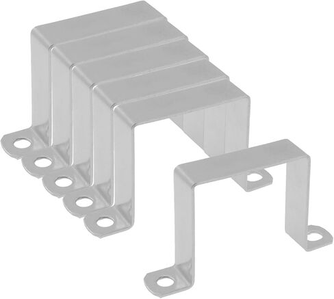 Square Oblong Pipe Clamp,6PCS U-Shaped Pipe Clamp,SAFYY U Shaped Connector Pipe Support Bar Security Holder Bracket,SUS304 Square Tube Buckle Clamps (45 * 45mm/1.77 * 1.77'') in Saudi Arabia