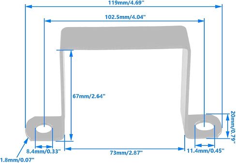 Square Oblong Pipe Clamp,6PCS U-Shaped Pipe Clamp,SAFYY U Shaped Connector Pipe Support Bar Security Holder Bracket,SUS304 Square Tube Buckle Clamps (45 * 45mm/1.77 * 1.77'') in Saudi Arabia
