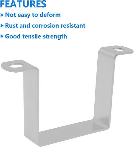 Square Oblong Pipe Clamp,6PCS U-Shaped Pipe Clamp,SAFYY U Shaped Connector Pipe Support Bar Security Holder Bracket,SUS304 Square Tube Buckle Clamps (45 * 45mm/1.77 * 1.77'') in Saudi Arabia