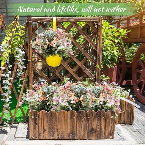 24 Pcs Faux Daisy Flowers Fake Wild Flowers Faux Wildflowers Artificial Wildflowers for Decoration Wild Flowers Artificial Spring Summer UV Resistant Floral Arrangements for Home Outdoor in Saudi Arabia
