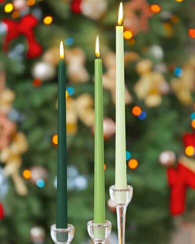 12 Inch Long Taper Candles for Home Decoration, 8 Pack Color-Gradient Candlesticks for Dinner Party Holiday Fall Halloween and Harvest - Orange Series in Saudi Arabia