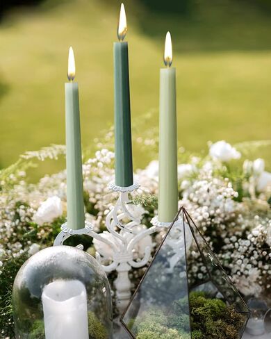 12 Inch Long Taper Candles for Home Decoration, 8 Pack Color-Gradient Candlesticks for Dinner Party Holiday Fall Halloween and Harvest - Orange Series in Saudi Arabia