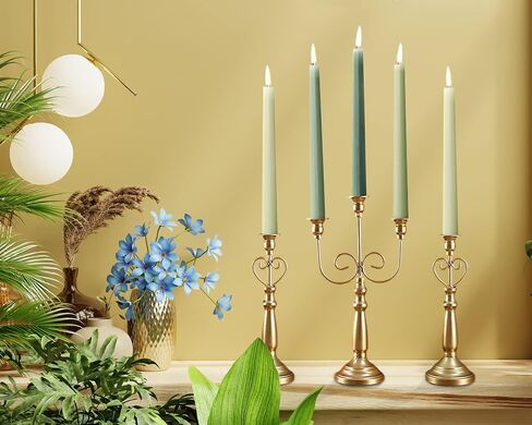 12 Inch Long Taper Candles for Home Decoration, 8 Pack Color-Gradient Candlesticks for Dinner Party Holiday Fall Halloween and Harvest - Orange Series in Saudi Arabia