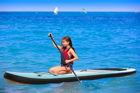 Inflatable Stand Up Paddle Board with Premium SUP Accessories, Wide Stable Design, Non-Slip Comfort Deck and Adjustable Paddle for Youth & Adults of All Skill Levels in Saudi Arabia