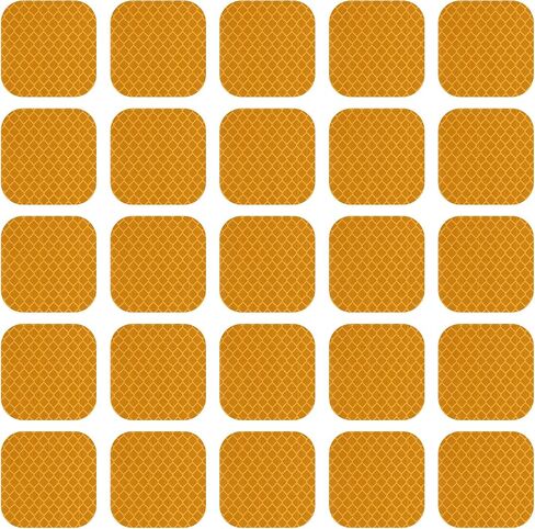 PATIKIL Reflective Stickers, 30 Pcs Safety High Visibility Reflective Sticker Waterproof Driveway Reflectors for Bicycle, Motorcycle, Fluorescent Yellow (Square) in Saudi Arabia