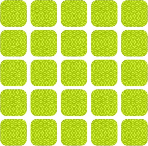 PATIKIL Reflective Stickers, 30 Pcs Safety High Visibility Reflective Sticker Waterproof Driveway Reflectors for Bicycle, Motorcycle, Fluorescent Yellow (Square) in Saudi Arabia