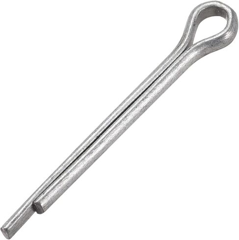 uxcell Split Cotter Pin - 5/32 inch x 1 37/64 inch (4mm x 40mm) Carbon Steel 2-Prongs Silver Tone Fastener Clip Key 100Pcs in Saudi Arabia