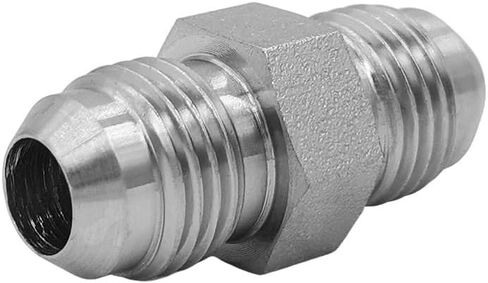 (4-PACK) 2403-06-06 Hydraulic Hose Adapter Fitting 3/8" Male JIC 37° Flare (9/16"-18UNF) × 3/8" Male JIC 37° Flare (9/16"-18UNF) SAE Straight Pipe Joints Tube Connector Carbon Steel in Saudi Arabia