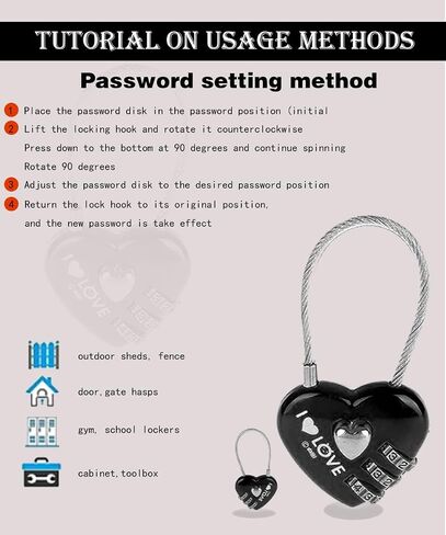 WANLIAN 2 Combination Locks, 3 Digit Combination Padlock with 4.13in (10.5cm) Steel Wire Rope Outdoor Waterproof Padlock for Backpack Luggage Door, Sports Lock in Saudi Arabia