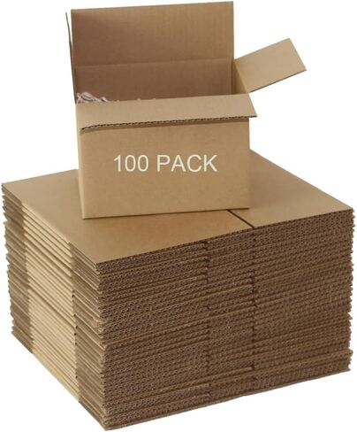 8x6x5 Inches Small cardboard box Shipping Boxes,Pack of 100 Brown Corrugated Cardboard Boxes for Small Bussines in Saudi Arabia