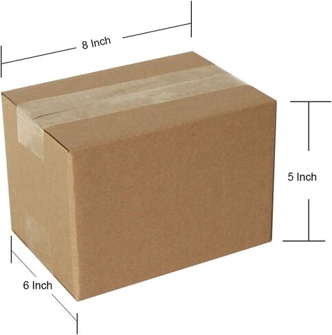 8x6x5 Inches Small cardboard box Shipping Boxes,Pack of 100 Brown Corrugated Cardboard Boxes for Small Bussines in Saudi Arabia