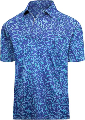 Hodaweisolp Men's Golf Shirts Dry Fit Moisture Wicking Performance Athletic Zipper Short Sleeve Polo Shirt for Men in Saudi Arabia
