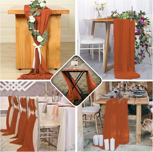 12 حزمة من مفرش طاولة من الشيفون الأخضر الزمردي بطول 10 أقدام، مقاس 28 × 120 بوصة، مفرش طاولة شفاف، مفرش طاولة رومانسي لديكور الزفاف، وحفلات استقبال المولود الجديد، وديكورات طاولات الكيك في حفلات أعياد الميلاد in Kuwait