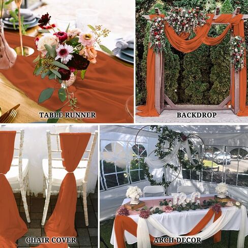 12 حزمة من مفرش طاولة من الشيفون الأخضر الزمردي بطول 10 أقدام، مقاس 28 × 120 بوصة، مفرش طاولة شفاف، مفرش طاولة رومانسي لديكور الزفاف، وحفلات استقبال المولود الجديد، وديكورات طاولات الكيك في حفلات أعياد الميلاد in Kuwait