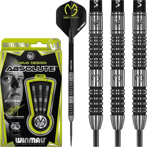 Winmau Michael Van Gerwen MvG Absolute Tungsten Darts Set with Prism Flights and Vecta Shafts (Stems) in Saudi Arabia