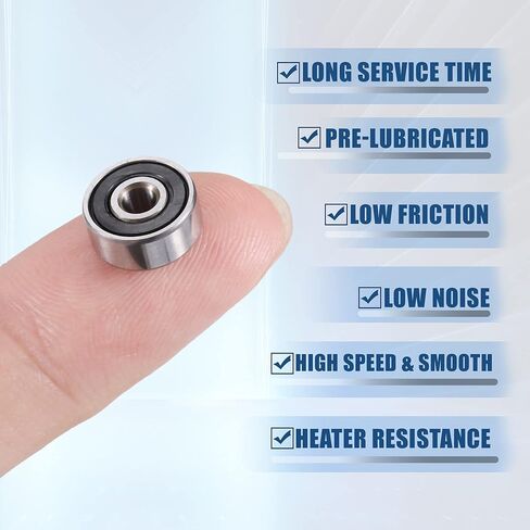 ACROPIX 623-2RS محامل مزدوجة المطاط مختومة الكرات الأخدود العميق 3x10x4mm لهجة فضية - حزمة من 10 in Saudi Arabia