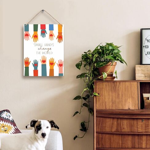 Inspirational Progress Over Perfection Hanging Wooden Signs 12x6, Motivational Mental Health Wall Decor for Classroom Kids Room Playroom, Mental Health Home Decor Gifts for Kids Boys Girls in Saudi Arabia