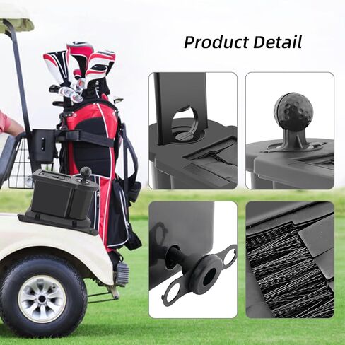 Roykaw Golf Cart Ball Washer with Club Head Cleaner, Golf Ball Cleaner Universal Compatible with EZGO, Club Car, Yamaha, Advanced EV, w/Upgrade Precedent Base Bracket in Saudi Arabia