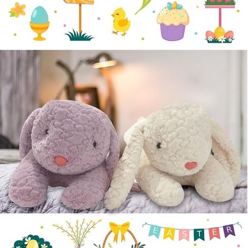 Hofun4U Rabbit Plush Pillow, Rabbit Stuffed Animal, Rabbit Plush Long Body Pillow Gift for Kids Adults (White,47 inch) in Saudi Arabia