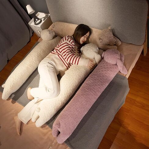 Hofun4U Rabbit Plush Pillow, Rabbit Stuffed Animal, Rabbit Plush Long Body Pillow Gift for Kids Adults (White,47 inch) in Saudi Arabia