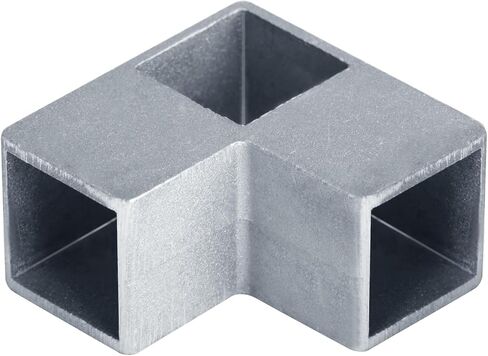 10 عبوات من موصلات الزوايا ثلاثية الاتجاهات لأنبوب مربع 1-1/4 × 1-1/4 بوصة (32 × 32 مم)، وصلة ألومنيوم مصبوبة 90 درجة، تركيب الدرابزين، مشابك سياج نهاية هيكلية لسياج السلسلة (بدون براغي) in Kuwait