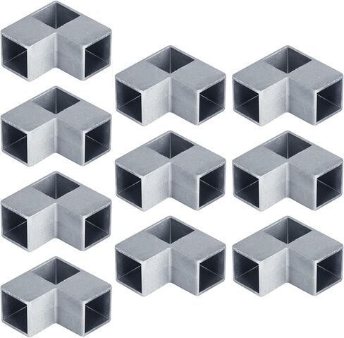 10 عبوات من موصلات الزوايا ثلاثية الاتجاهات لأنبوب مربع 1-1/4 × 1-1/4 بوصة (32 × 32 مم)، وصلة ألومنيوم مصبوبة 90 درجة، تركيب الدرابزين، مشابك سياج نهاية هيكلية لسياج السلسلة (بدون براغي) in Kuwait