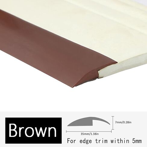 iZiv 6.56 FT PVC Floor Transition Strip, Peel and Stick Molding Trim for Threshold Transitions with a Height Less Than 5 mm, Carpet & Floor Edging Trim, Carpet to Tile Transition Strip in Saudi Arabia