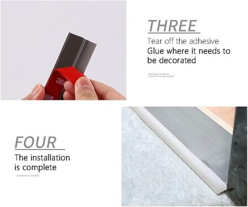 iZiv 6.56 FT PVC Floor Transition Strip, Peel and Stick Molding Trim for Threshold Transitions with a Height Less Than 5 mm, Carpet & Floor Edging Trim, Carpet to Tile Transition Strip in Saudi Arabia