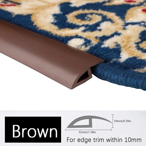 iZiv 6.56 FT PVC Floor Transition Strip, Peel and Stick Molding Trim for Threshold Transitions with a Height Less Than 5 mm, Carpet & Floor Edging Trim, Carpet to Tile Transition Strip in Saudi Arabia