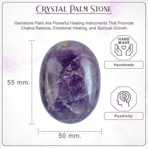 55-60 مم حجر النخيل قوس قزح حجر القمر - حجر القلق الطبيعي شقرا شفاء الريكي جيب حجري مصقول من الكريستال المنحوت يدويًا وحجر الشفاء لوازم شبكة كريستال التأمل والعلاج وموازنة الطاقة in Kuwait