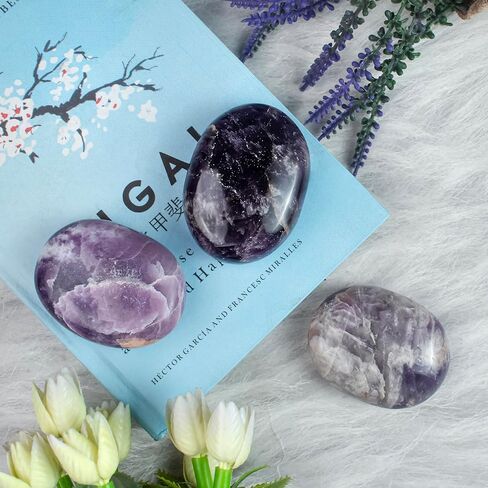 55-60 مم حجر النخيل قوس قزح حجر القمر - حجر القلق الطبيعي شقرا شفاء الريكي جيب حجري مصقول من الكريستال المنحوت يدويًا وحجر الشفاء لوازم شبكة كريستال التأمل والعلاج وموازنة الطاقة in Kuwait