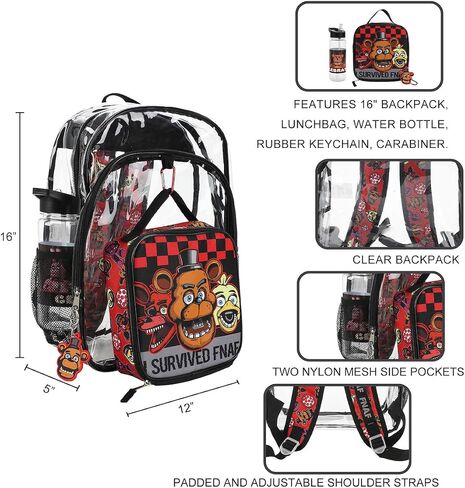 Five Nights at Freddy's 5-Piece Backpack & Lunchbox Set With Water Bottle in Saudi Arabia