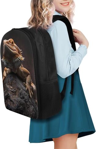 Lizard Backpack for Kids Boys Backpack with Lunch Box and School Pencil Box 3 in 1 Set Large Bookbag for School Teens Sturdy School Bag with Side Pocket Casual Daypack Backpacks for Daily Use in Saudi Arabia