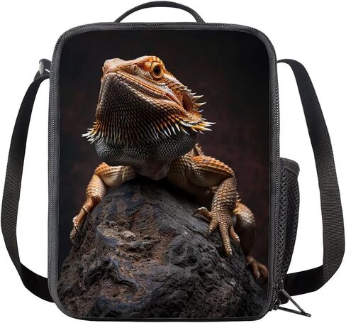 Lizard Backpack for Kids Boys Backpack with Lunch Box and School Pencil Box 3 in 1 Set Large Bookbag for School Teens Sturdy School Bag with Side Pocket Casual Daypack Backpacks for Daily Use in Saudi Arabia