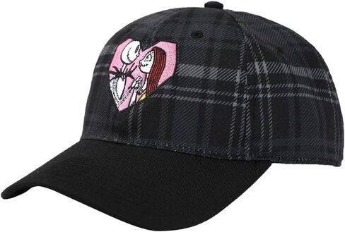 Nightmare Before Christmas Embroidered Plaid Color Block Cap in Saudi Arabia