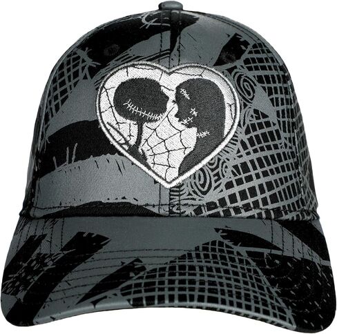 Nightmare Before Christmas Embroidered Plaid Color Block Cap in Saudi Arabia