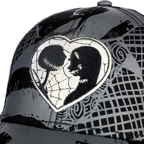 Nightmare Before Christmas Embroidered Plaid Color Block Cap in Saudi Arabia