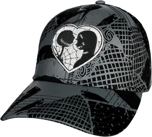 Nightmare Before Christmas Embroidered Plaid Color Block Cap in Saudi Arabia