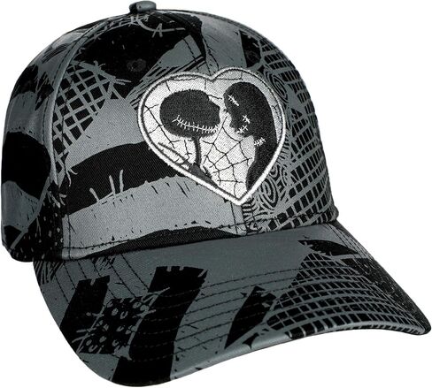 Nightmare Before Christmas Embroidered Plaid Color Block Cap in Saudi Arabia