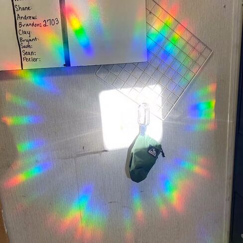 18 قطعة من ملصقات نافذة القمر والسحابة - ملصقات نافذة مضادة للتصادمات لحماية الطيور من اصطدامات النوافذ، ملصقات نافذة من الفينيل غير لاصقة، ملصقات قوس قزح in Kuwait