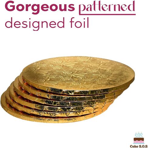10 inch Gold Round Sturdy Cake Board Drums for Displaying Cakes, 1/2 inch Thick, (1-Pack) in Saudi Arabia